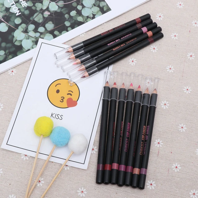 12 pz rossetto contorno labbra bambù M trucco rossetto per donna più sottile