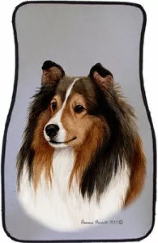 Sable Shetland Sheepdog Sheltie Car Floor Mats Pair (TB) 36014