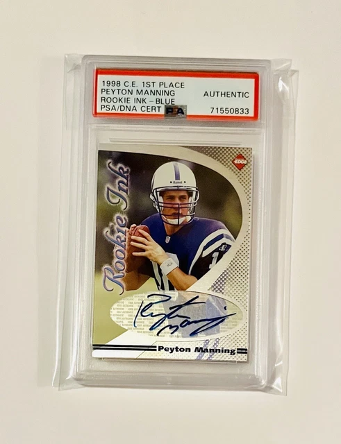 1998 Peyton Manning Rookie Ink Autograph SP Set PSA Auto Blue Ink RC Signed 💎 1998 Peyton Manning Rookie Ink Autograph SP Set PSA Auto Blue Ink RC Signed 💎