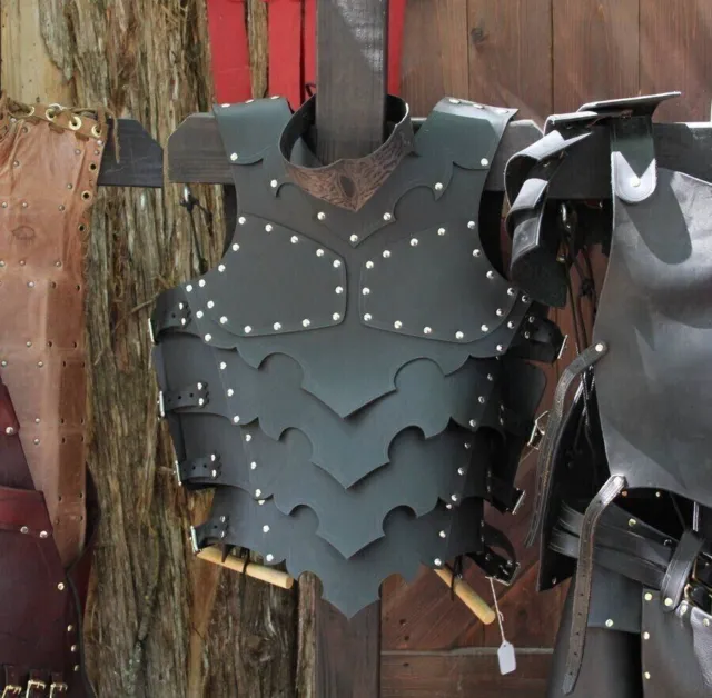 Medieval Viking Leather Armor SCA reenactment costume Dark Knight Breastplate