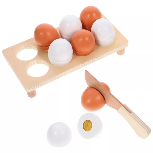 1 Set Simulation Egg Cutting Toy Imitated Cartoon Egg Cutting Toy for Children