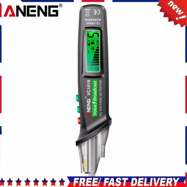 Broadcast Tester with LCD Display Voltage Test Pen Torch for Circuit Maintenance