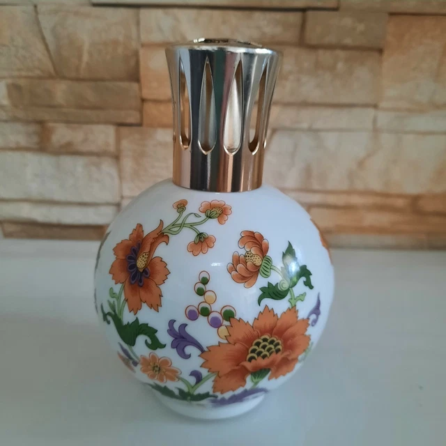 Lampe Berger Ancienne Porcelaine De Limoges - Rose Et Blanc - Modèle N°29 - Complète
