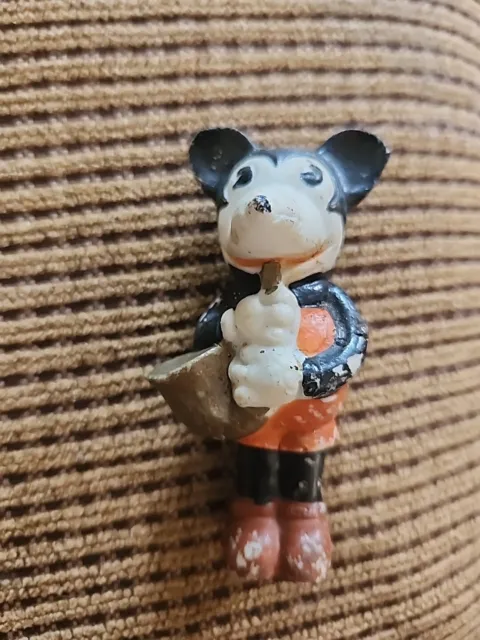 1930'S Disney Bisque Mickey Mouse Playing French Horn, Geo Borgfeldt