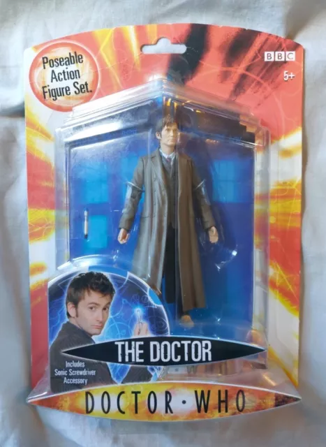 2004 Doctor Who - The 10th Doctor Actionfigur & Sonic Schraubendreher Nr. 02000