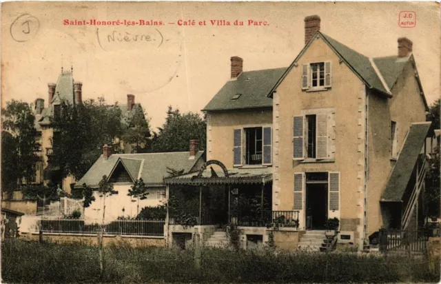 CPA St-HONORÉ-les-BAINS-Cafe et Villa du Parc (421198)