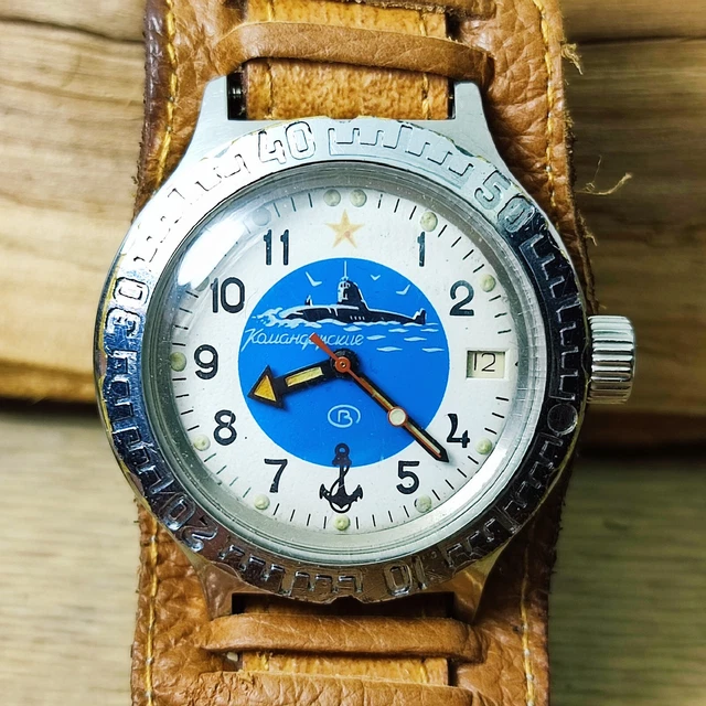 ⭐Soviet watch VOSTOK Amphibia submarin automatic 2416B vintage made in USSR 80s#