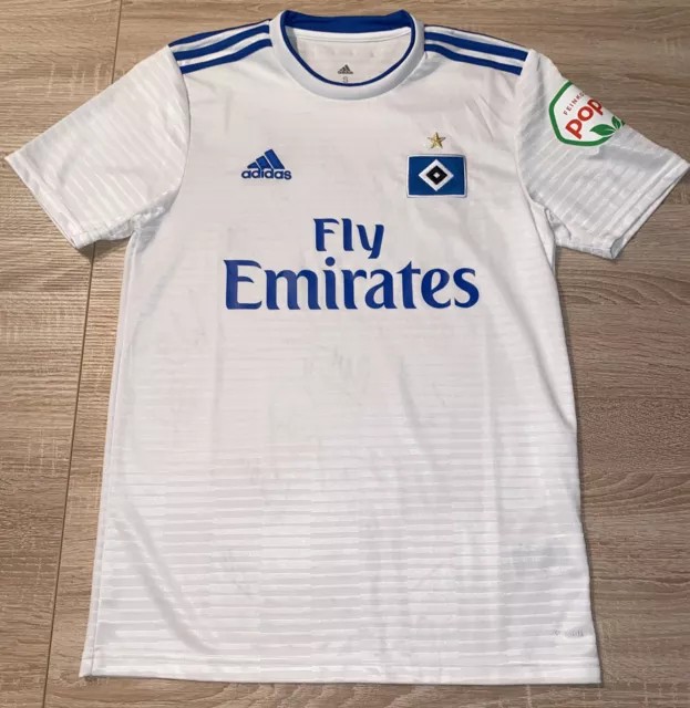 HSV Trikot Hamburger SV Herren Gr. S Heimtrikot mit Unterschriften Adidas 18/19