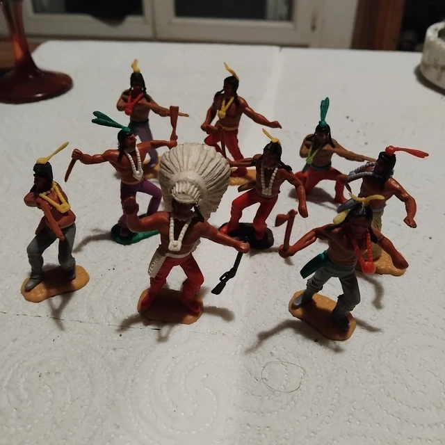 Figurine Britains Indien 1/32ème - 1971 - Plastique Peint - Collection Far West