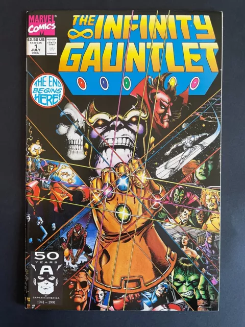 Infinity Gauntlet #1 - Marvel Comics 1991 George Perez Thanos Avengers NM