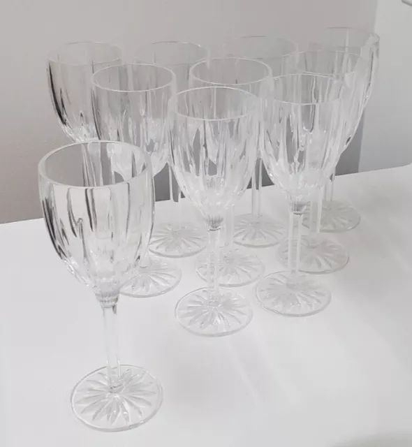 Gorham Crystal Sundance Wine Glasses - SET OF 10, 8" tall, discontinued line