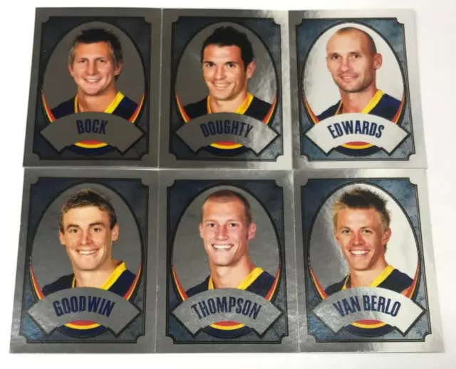 2009 Select Afl Collectable Mini Foil Stickers Team Set-Adelaide (6)