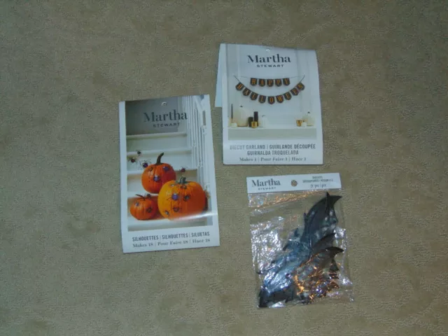 Martha Stewart Halloween Fall Crafts - Spiders, Bats & Diecut Garland