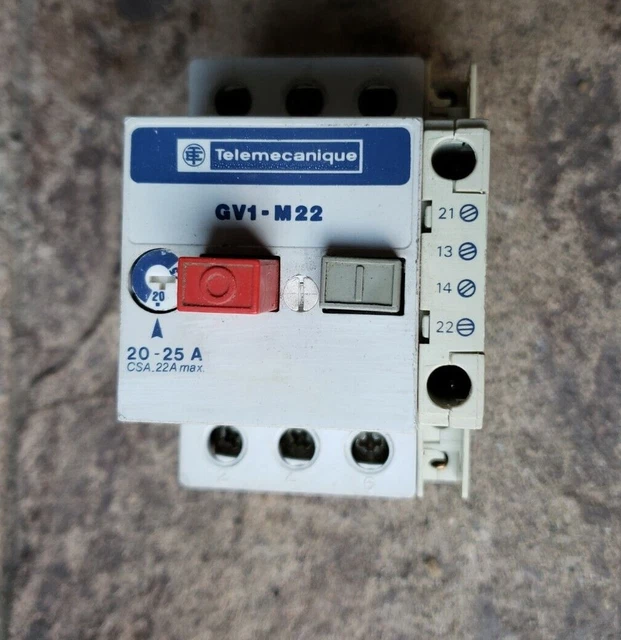 Telemecanique GV1-M22 Motor Starter GV1M22 ADJUSTABLE 660VAC