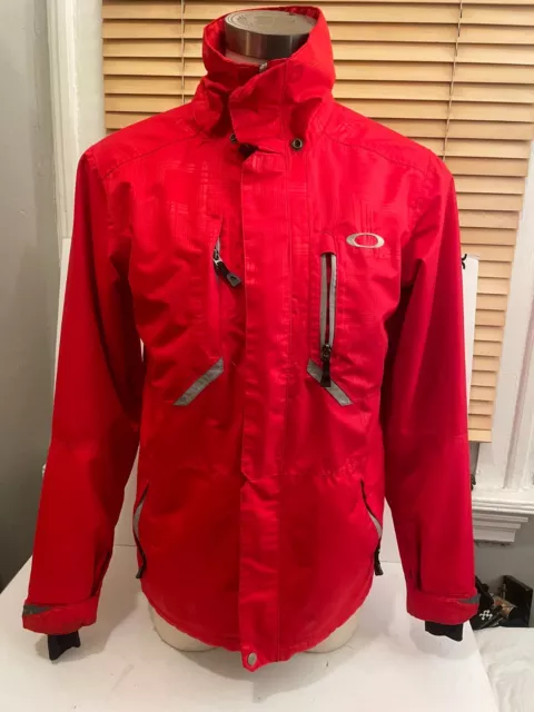 OAKLEY ICON SNOWBOARD Ski Jacket Coat Shell Vented Waterproof Red