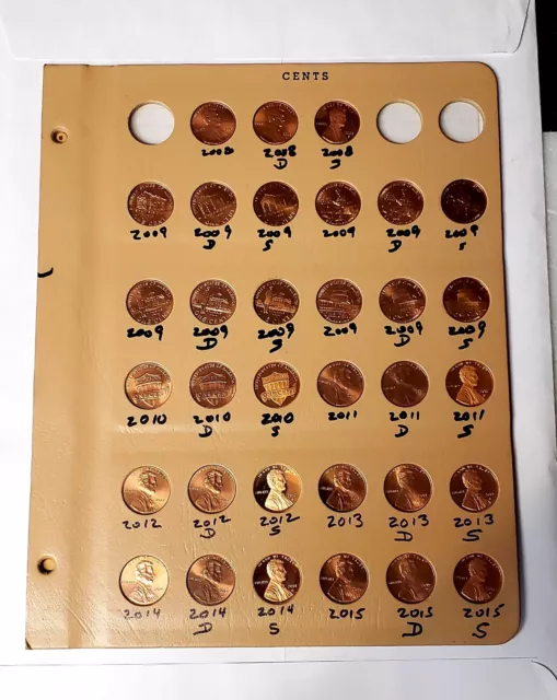 2008-2015 P-D-S Lincoln Penny Set