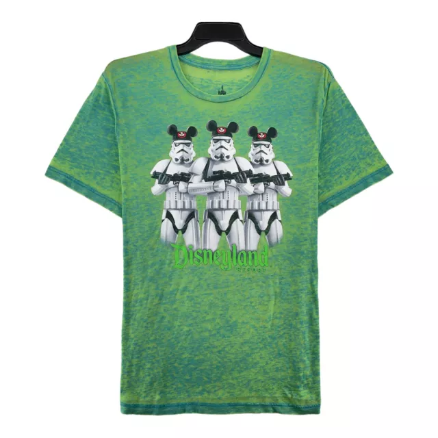 Disney Women T-Shirt XL Green Star Wars Stormtroopers Short Sleeve Crew Neck