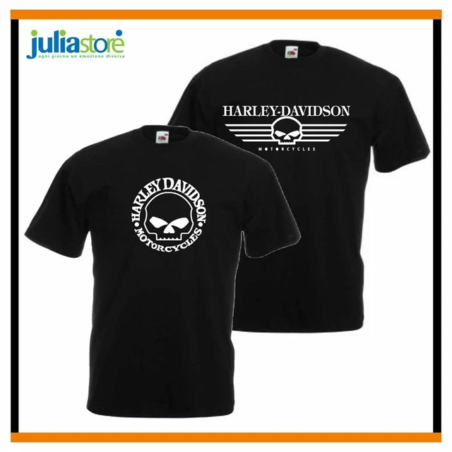 T-Shirt Harley Davidson Maglietta Maglia Teschio Moto Rider Motociclista Biker