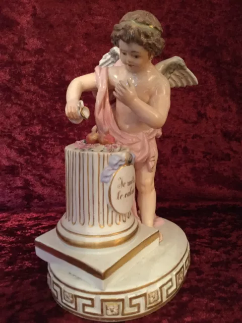 Große Meissen Figur Amor Engel Putto Devisenkind Cherub 20 cm 1. Wahl 2