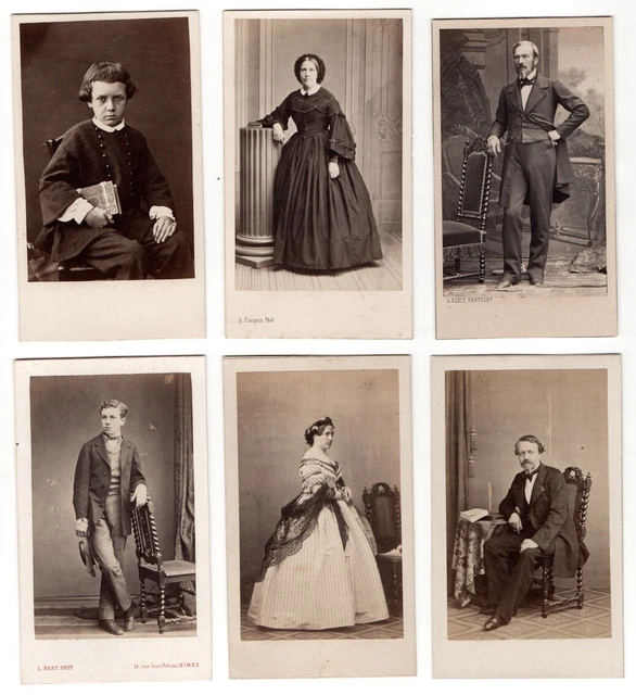 photo 13 CDV family Jules Sorbier de pougnadoresse in 1865 - Nobility Gard Nîmes
