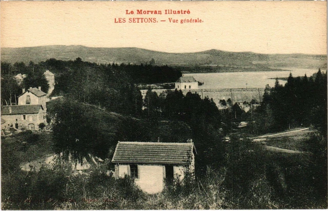 CPA Les MORVAN Illustré Les SETTONS Vue générale Nievre (100463)