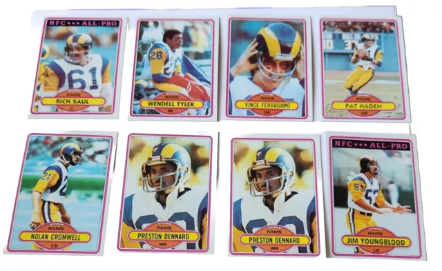 1980 Topps Los Angeles Rams Lot (13) Pat Haden Fred Dryer