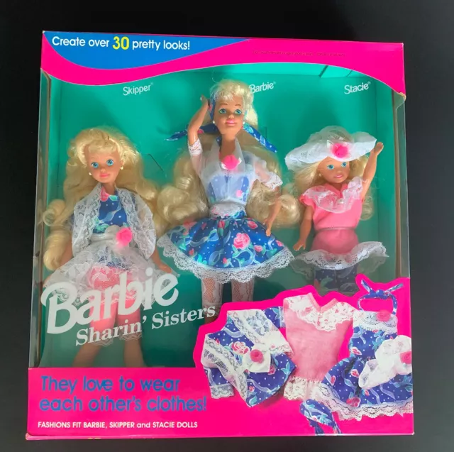 Sharin' Sisters Gift Set Barbie, Skipper, & Stacie Dolls #10143 NIB