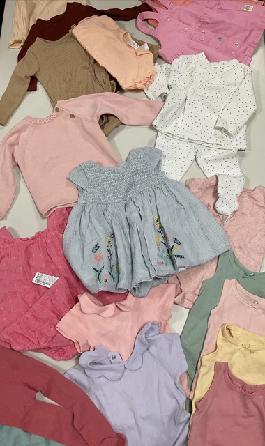 Pacchetto vestiti grandi bambina taglia 3-6 mesi varie marche M&S Zara ecc.