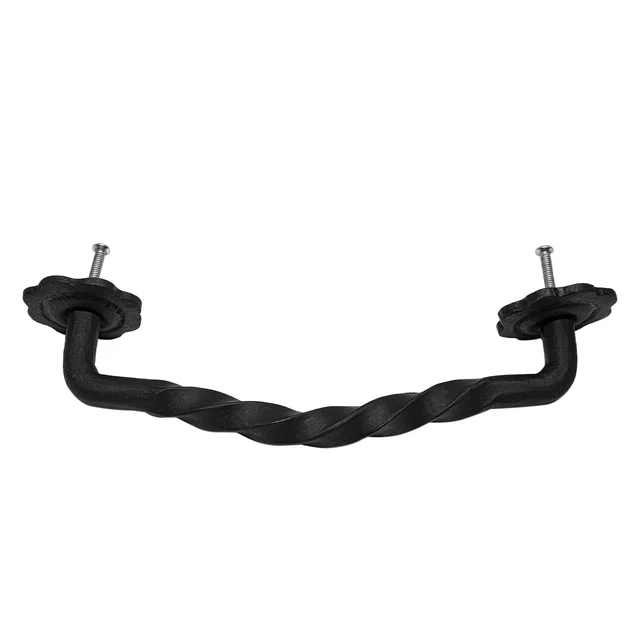 Cast Iron Door Handle Pull Gate Barn Black Handles Antique Style 12 Inch 5
