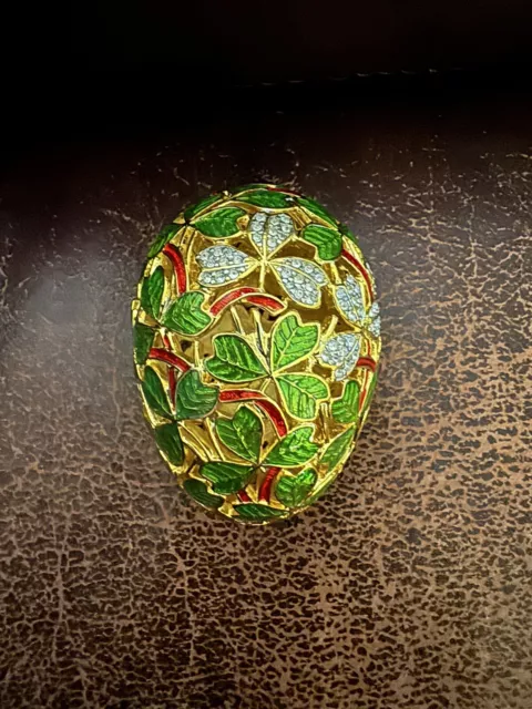 Joan Rivers Imperial Treasures Four Seasons of Eggs ( The Spring Clover Egg )