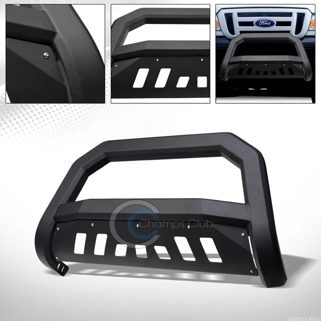 Fit 98-11 Ford Ranger Matte Blk AVT Bold Bull Bar Brush Push Bumper Grille Guard