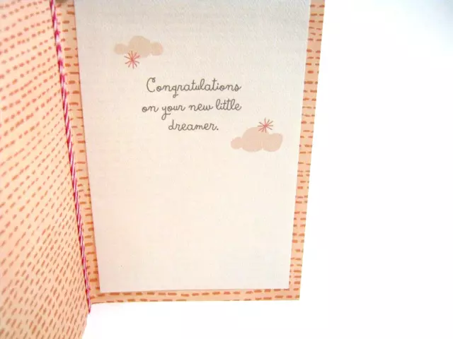 Glittery Congrats Congratulations on New Baby Baby Shower Greeting Card 2