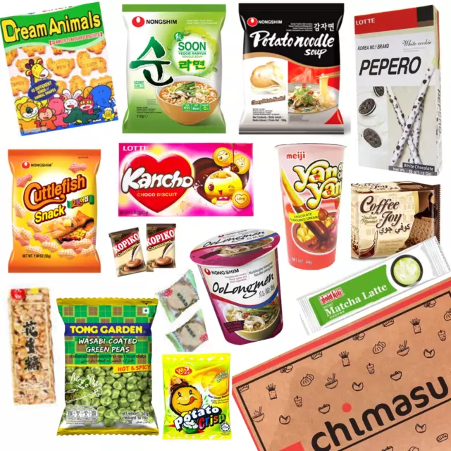 ASIAN [SAVOURY] SNACK Box Hamper - Includes Japanese, Korean, Chinese Snacks  £29.99 - PicClick UK