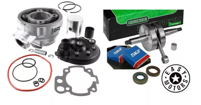 Kit  Cilindro Con Testa D '49 Albero Motore Racing +Cuscinetti Minarelli Am6  2T