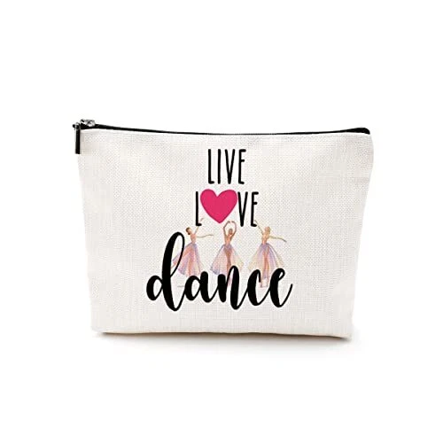 Ovfhus Live Love Dance Make Up Bag Dance Gifts Dancer Ballet Funny Cosmetic T...