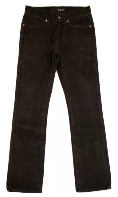 KR3W Krew Denim Kslims Corduroy Black Pants Size: 28, Inseam:29