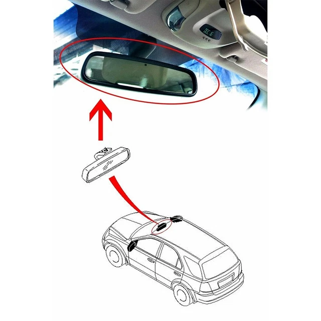 Specchietto Retrovisore Auto Specchio Ufficio All'Aperto Nero Accessori Ricambi