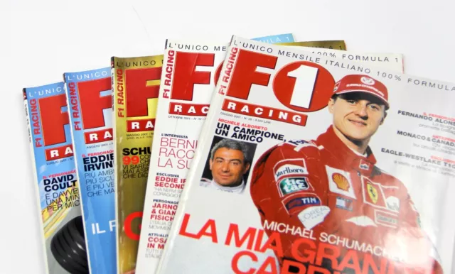 F1 Racing Rivista Mensile Italiano 100% Formula 1 - Lotto 5 Riviste 2002