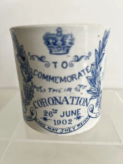 Antique Coronation Mug For King Edward Vll & Queen Alexandra 1902