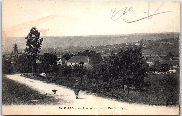 51 DORMANS - vue prise de la route d'igny