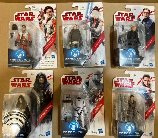 Star Wars Force Link Figure 3.75 Inches, Job Lot (6 Mixed) New, Damage Packaging