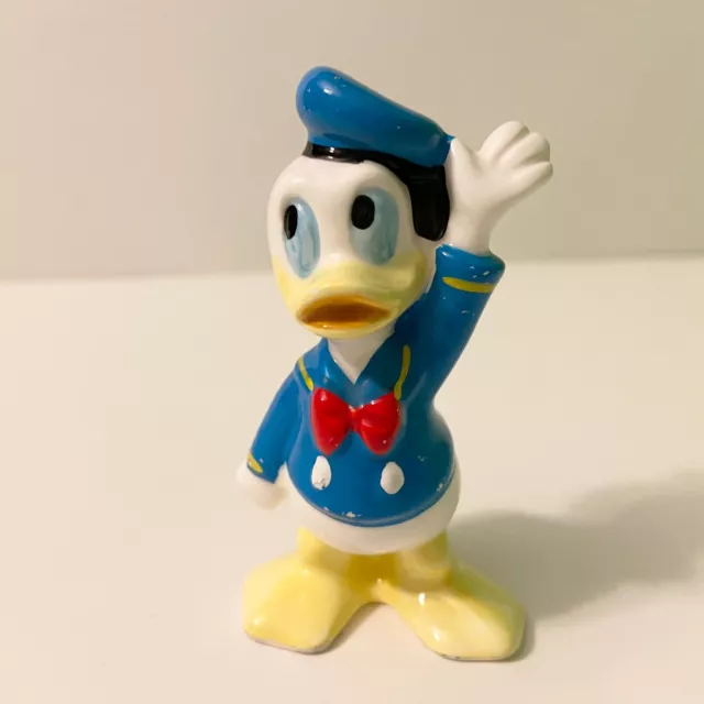 Vintage Disney Donald Duck Ceramic Figurine Japan 2.5 Inch Tall Figure