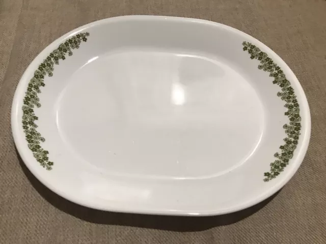 Corning Corelle Crazy Daisy Green Spring Blossom Oval Serving Platter 12 1/4"