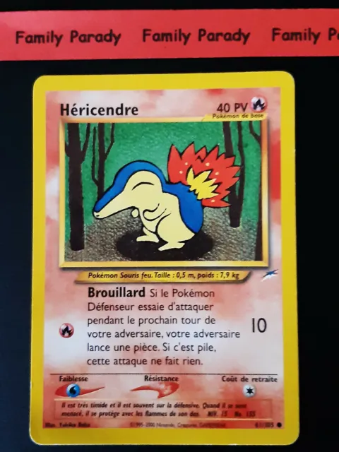 Héricendre 40pv 61/105 Carte Pokemon Wizards Neo Destiny Edition Française