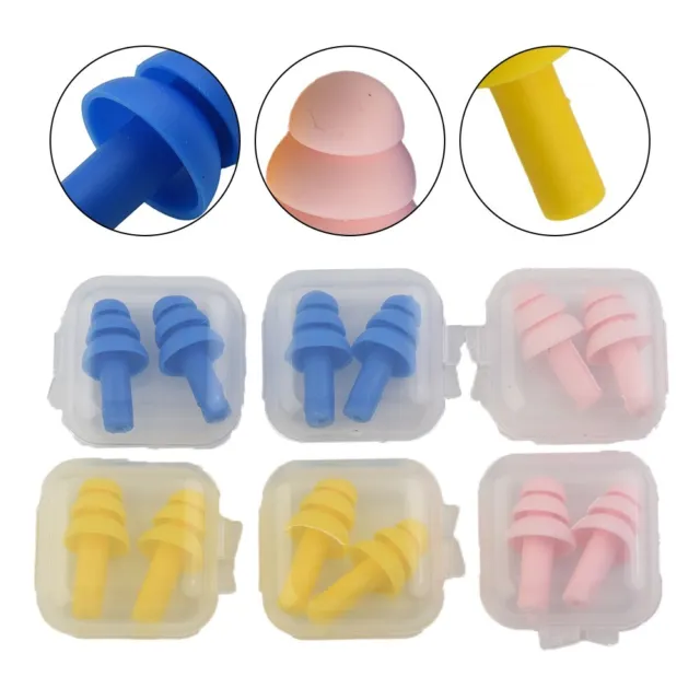 6 paia tappi per orecchie tappi per orecchie silicone impermeabili protezione per le orecchie nuoto/