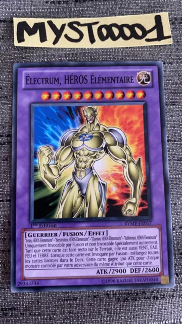 Carte Yu-gi-oh! Electrum, Héros Élémentaire RYMP-FR017 1ere Édition Francais EXC