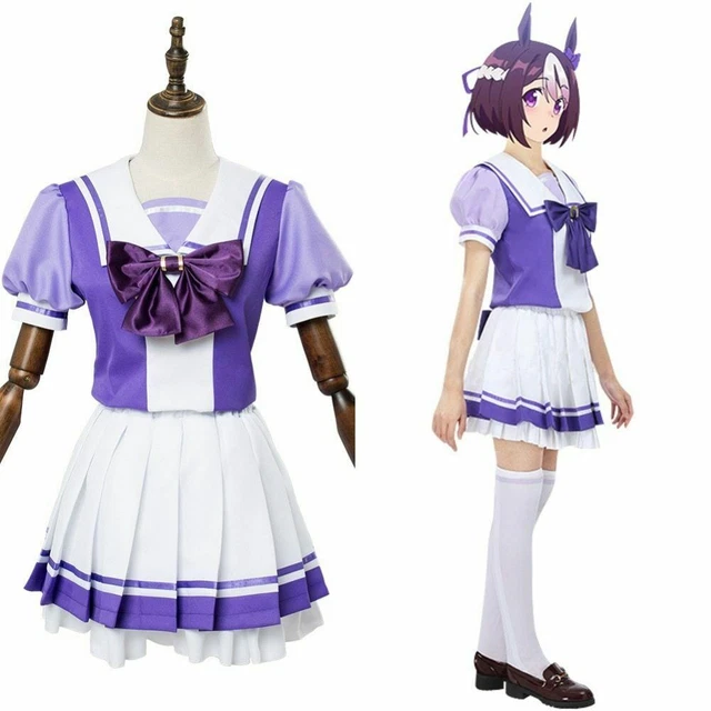 Adulte Uma Musume Pretty Derby Narita Robe Violet Cosplay Costume main image 1