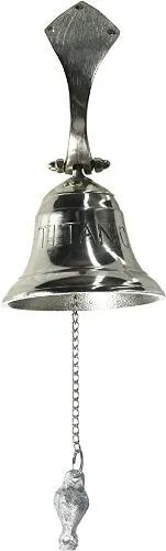 Aluminum Titanic Ship Bell, Small - Nautical Decor