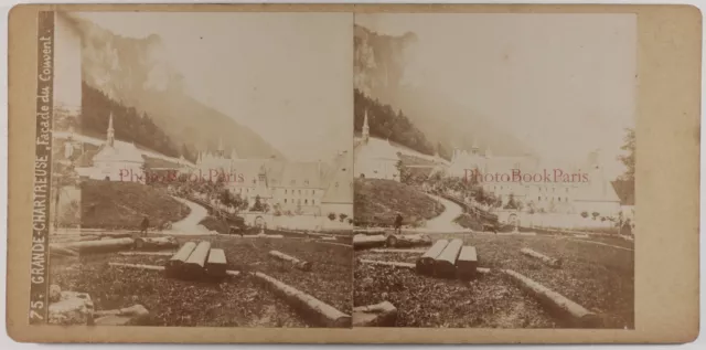 Frankreich Kloster Von das Riesen- Chartreuse c1900 Foto Stereo Vintage P72L9n
