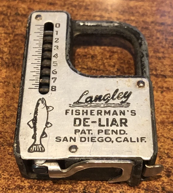 Balance De Pêche Vintage Langley - Fisherman's De Liar - Années 50 - Avec Ruban Mesure